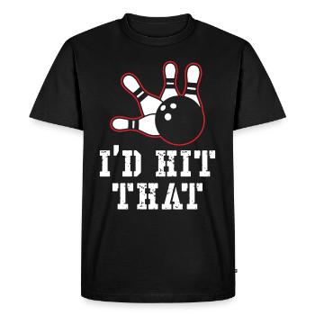 I'd hit that Bowling Design - Men's Premium Organic T-Shirt - black - Front - Nico (187cm)