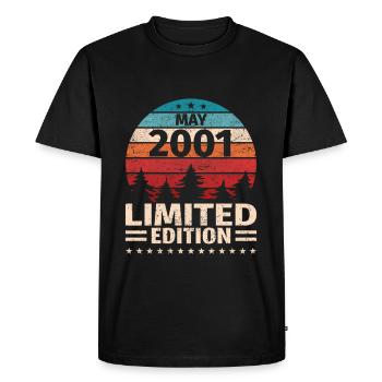 22nd Birthday May Vintage 2001 Vintage - Men's Premium Organic T-Shirt - black - Front - Nico (187cm)