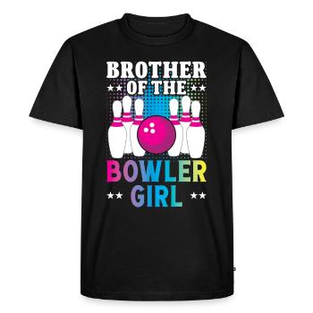 Frère de la Bowler Girl - T-shirt Premium bio Homme - noir - Devant - Nico (187cm)