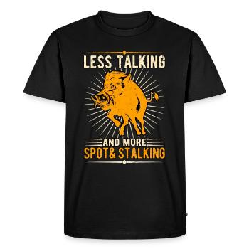 Sanglier chasseur de sanglier chasseur de sanglier - T-shirt Premium bio Homme - noir - Devant - Nico (187cm)