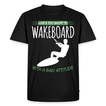 Wakeboarder Wakeboarding Wakeboard - T-shirt Premium bio Homme - noir - Devant - Nico (187cm)