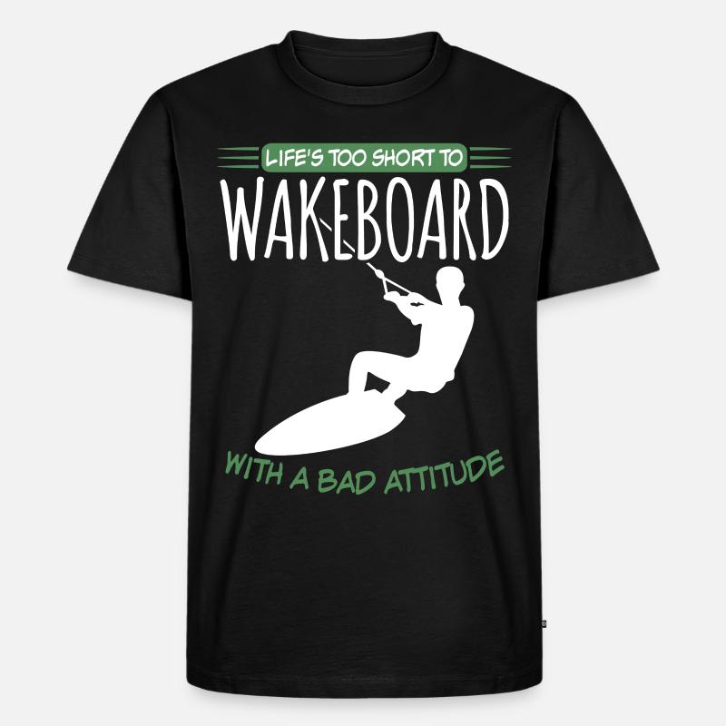 Wakeboarder Wakeboarding Wakeboard - Männer Premium Bio T-Shirt - Schwarz