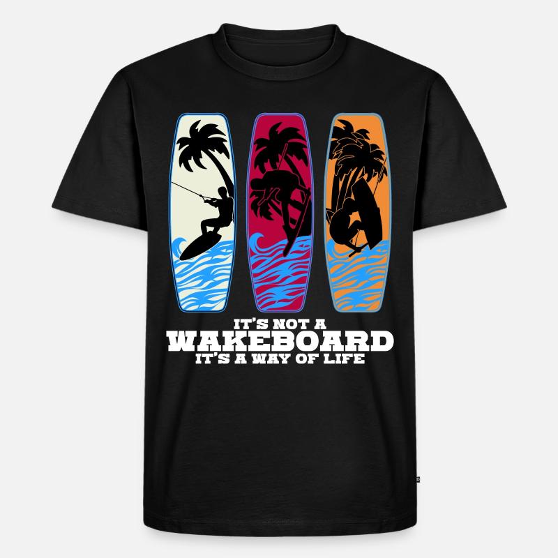 Wakeboard Wakeboarder Wakeboards - Männer Premium Bio T-Shirt - Schwarz