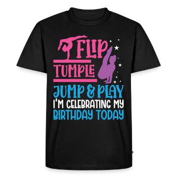 Gymnastique amusante pour les filles - T-shirt Premium bio Homme - noir - Devant - Nico (187cm)