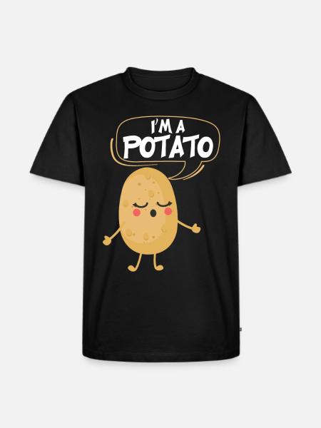 Im A Potato - Männer Premium Bio T-Shirt - Schwarz