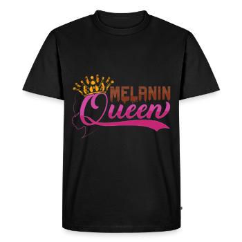 Melanin American Natural Afro - Men's Premium Organic T-Shirt - black - Front - Nico (187cm)