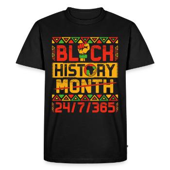 Mois de l’histoire des Noirs - T-shirt Premium bio Homme - noir - Devant - Nico (187cm)