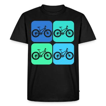 Fatbike rétro Fat Bike - T-shirt Premium bio Homme - noir - Devant - Nico (187cm)