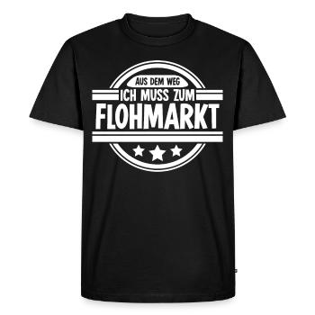 Flohmarkt Trödelmarkt - Männer Premium Bio T-Shirt - Schwarz - Vorne - Nico (187cm)