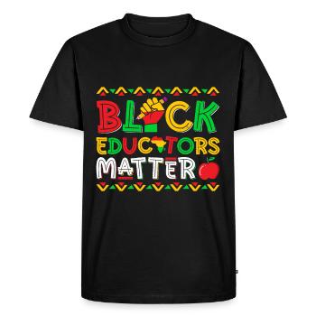 Drôle de mois africain - T-shirt Premium bio Homme - noir - Devant - Nico (187cm)
