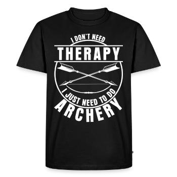 Tir à l’arc 3D Tir à l’arc Longbow - T-shirt Premium bio Homme - noir - Devant - Nico (187cm)