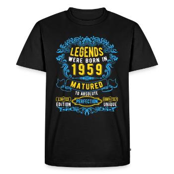 Les légendes sont nées en 1959 Anniversaire - T-shirt Premium bio Homme - noir - Devant - Nico (187cm)