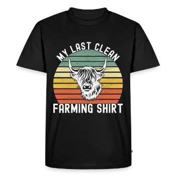 Highland Cow Hochlandkuh - Men's Premium Organic T-Shirt - black - Front - Nico (187cm)