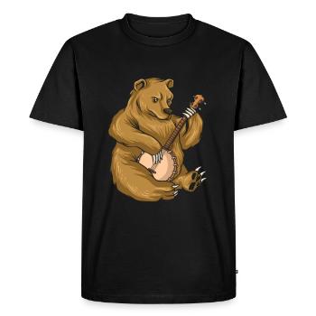 Chemises Banjo Pour Hommes Bluegrass Appalachia Folk - T-shirt Premium bio Homme - noir - Devant - Nico (187cm)