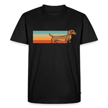 Dachshund Gift Dixie Viennese Doxie Dachshund - Men's Premium Organic T-Shirt - black - Front - Nico (187cm)