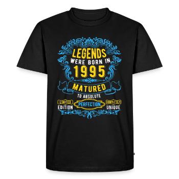 Les légendes sont nées en 1995 Anniversaire - T-shirt Premium bio Homme - noir - Devant - Nico (187cm)