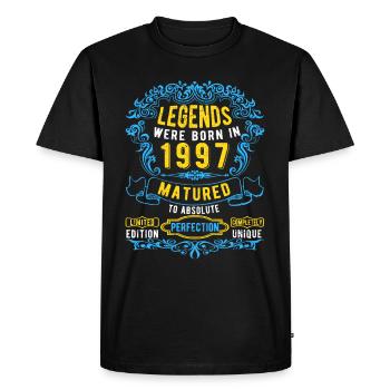 Les légendes sont nées en 1997 Anniversaire - T-shirt Premium bio Homme - noir - Devant - Nico (187cm)