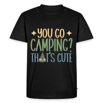 Glamping Glamper - Men's Premium Organic T-Shirt - black - Front - Nico (187cm)
