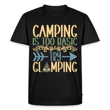Glamping Glamper - Men's Premium Organic T-Shirt - black - Front - Nico (187cm)