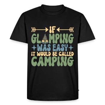 Glamping Glamper - Men's Premium Organic T-Shirt - black - Front - Nico (187cm)