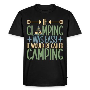Glamping Glamper - Men's Premium Organic T-Shirt - black - Front - Nico (187cm)