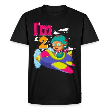 Maintenant j’ai 2 ans - T-shirt Premium bio Homme - noir - Devant - Nico (187cm)