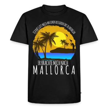 Majorca Party Holidays Palma - Men's Premium Organic T-Shirt - black - Front - Nico (187cm)
