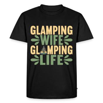 Glamping Glamper - Men's Premium Organic T-Shirt - black - Front - Nico (187cm)