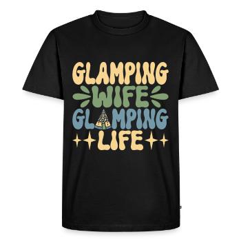 Glamping Glamper - Men's Premium Organic T-Shirt - black - Front - Nico (187cm)