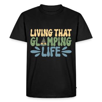 Glamping Glamper - Men's Premium Organic T-Shirt - black - Front - Nico (187cm)