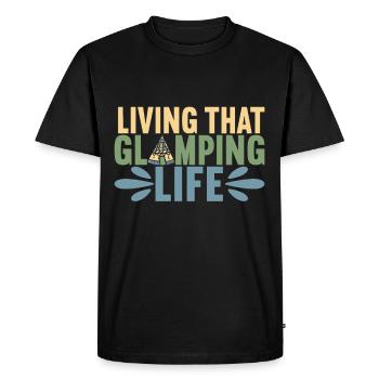 Glamping Glamper - Men's Premium Organic T-Shirt - black - Front - Nico (187cm)