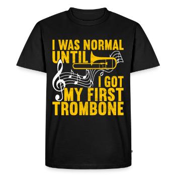 Posaune Trombone - Men's Premium Organic T-Shirt - black - Front - Nico (187cm)