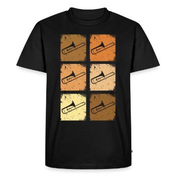 Posaune Trombone - Men's Premium Organic T-Shirt - black - Front - Nico (187cm)