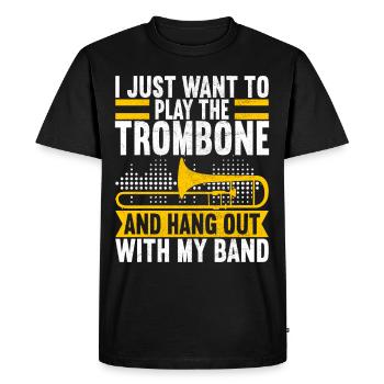 Posaune Trombone - Men's Premium Organic T-Shirt - black - Front - Nico (187cm)
