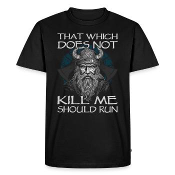 Vikings | Vikinger | Nordic - Men's Premium Organic T-Shirt - black - Front - Nico (187cm)