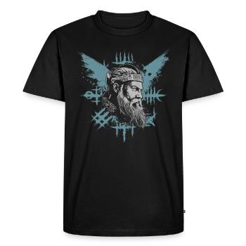 Vikings | Vikinger | Nordic - Men's Premium Organic T-Shirt - black - Front - Nico (187cm)
