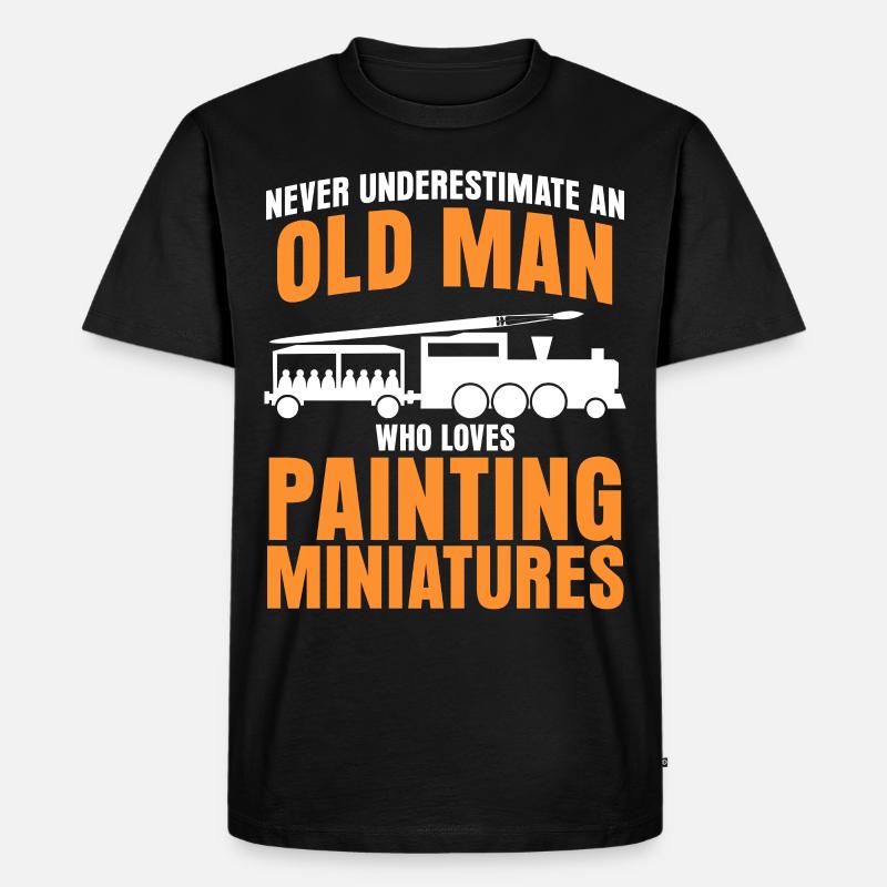 Modellbauer Eisenbahn Modellbau - Männer Premium Bio T-Shirt - Schwarz