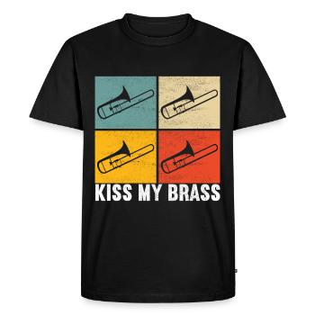 Posaune Trombone - Men's Premium Organic T-Shirt - black - Front - Nico (187cm)