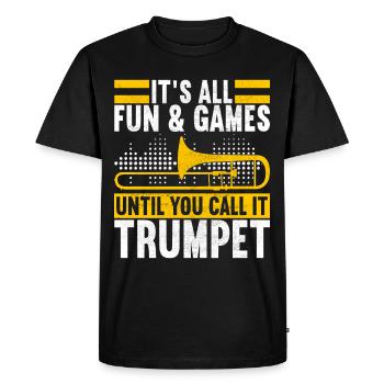 Posaune Trombone - Men's Premium Organic T-Shirt - black - Front - Nico (187cm)