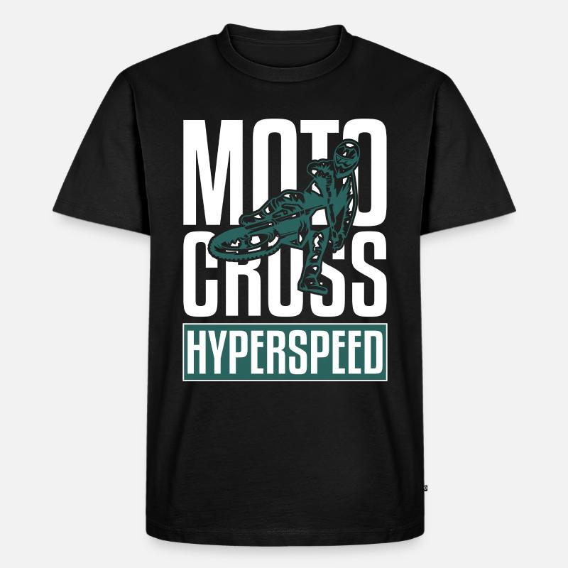 Motocross Hyperspeed - Männer Premium Bio T-Shirt - Schwarz