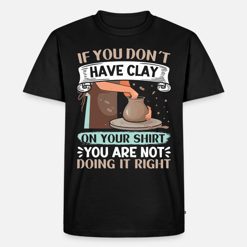 Ceramic Pottery Design - Männer Premium Bio T-Shirt - Schwarz