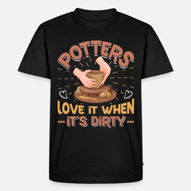 Ceramic Pottery Design - Männer Premium Bio T-Shirt - Schwarz