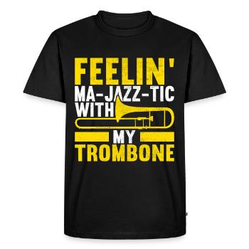 Posaune Trombone - T-shirt Premium bio Homme - noir - Devant - Nico (187cm)