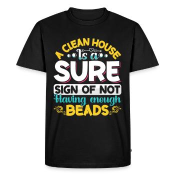 Beading Designs for Beader. - Men's Premium Organic T-Shirt - black - Front - Nico (187cm)