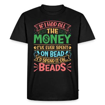 Beading Designs for Beader. - Men's Premium Organic T-Shirt - black - Front - Nico (187cm)
