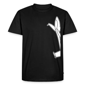 Pilote de planeur - T-shirt Premium bio Homme - noir - Devant - Nico (187cm)