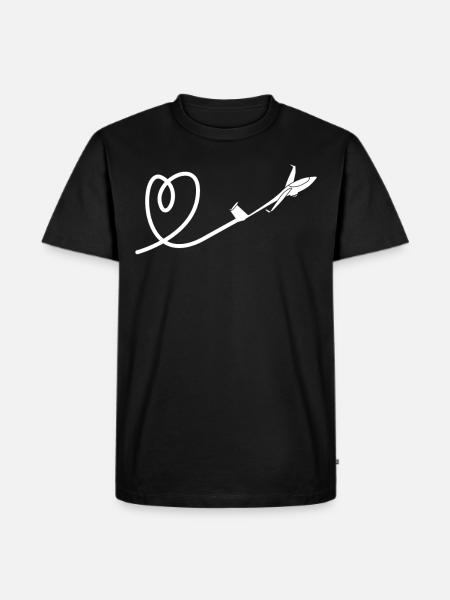 Glider Heart Glider Pilot - Men's Premium Organic T-Shirt - black