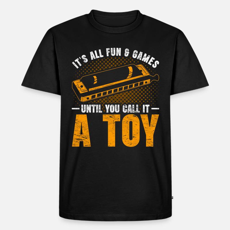 Harmonica harmonica player - Men's Premium Organic T-Shirt - black