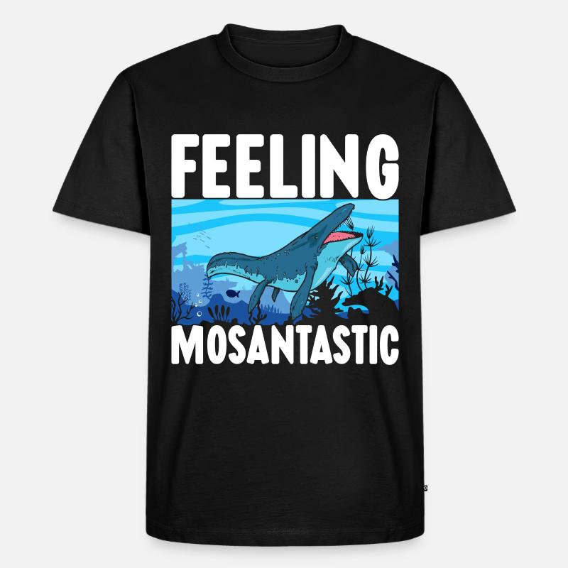 Mosasaurus Dinosaurier - Männer Premium Bio T-Shirt - Schwarz