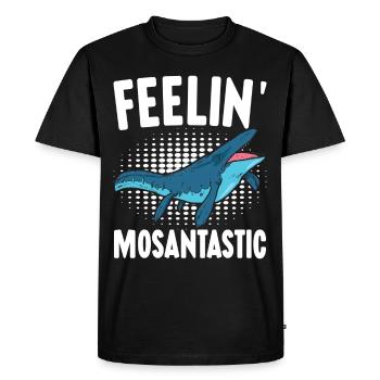 Dinosaure mosasaure - T-shirt Premium bio Homme - noir - Devant - Nico (187cm)